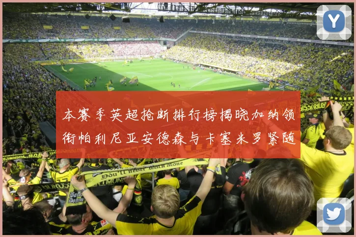 本赛季英超抢断排行榜揭晓加纳领衔帕利尼亚安德森与卡塞米罗紧随其后